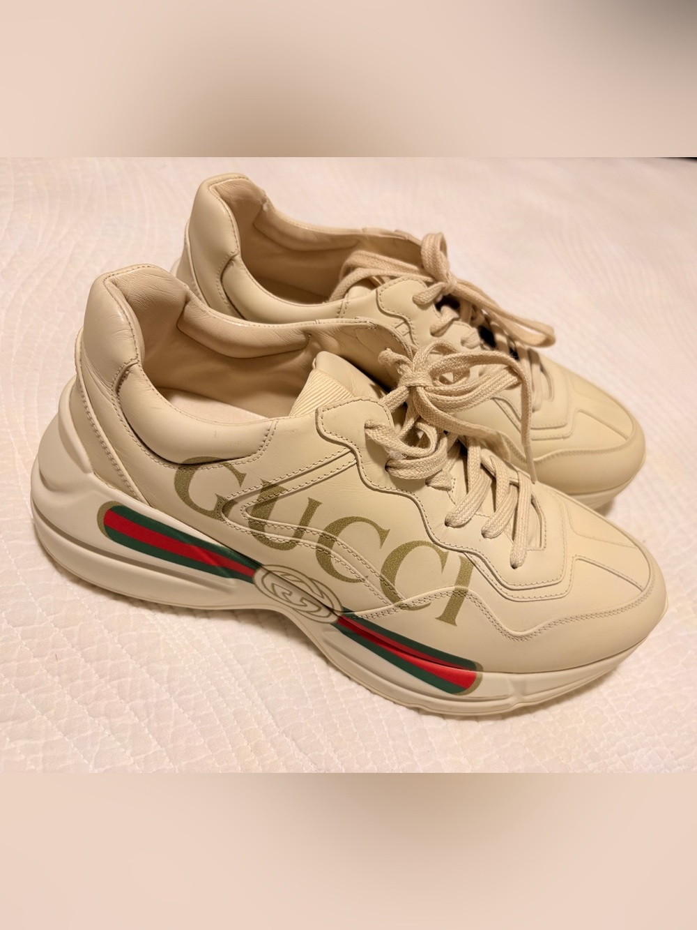 Gucci Rhyton leather sneakers size 9